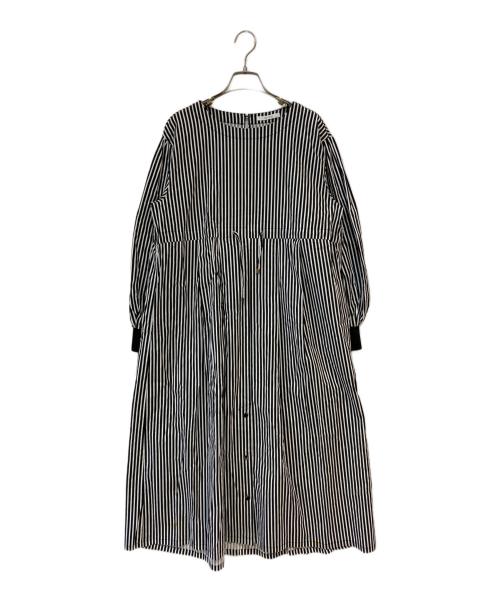 Ayane（アヤネ）Ayane (アヤネ) ベスト付きストライプワンピース ブラック サイズ:38の古着・服飾アイテム