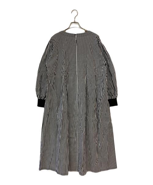 Ayane（アヤネ）Ayane (アヤネ) ベスト付きストライプワンピース ブラック サイズ:38の古着・服飾アイテム