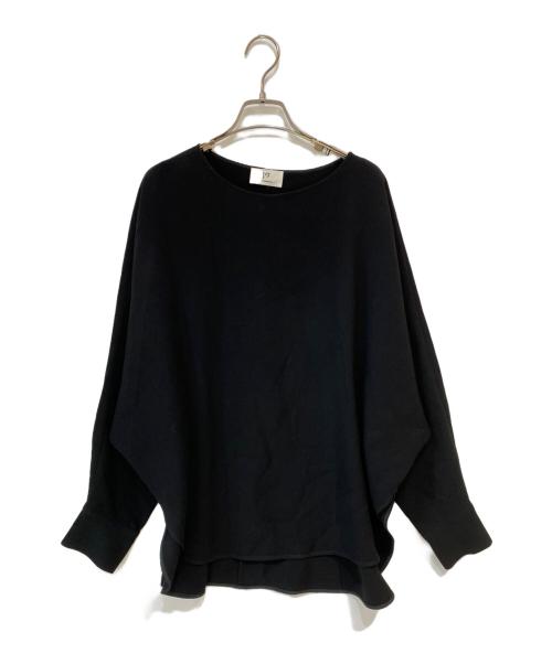 1er Arrondissement（プルミエ アロンディスモン）1er Arrondissement (プルミエ アロンディスモン) ダブルクロスドルマンブラウス ブラック サイズ: 38の古着・服飾アイテム