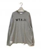 WTAPSダブルタップス）の古着「DESIGN 01/LS/COTTON．COLLEGE」｜グレー