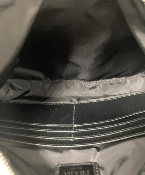 PRADA（プラダ）PRADA (プラダ) RE-NYLON ナイロンクラッチ フラットポーチ ブラックの古着・服飾アイテム