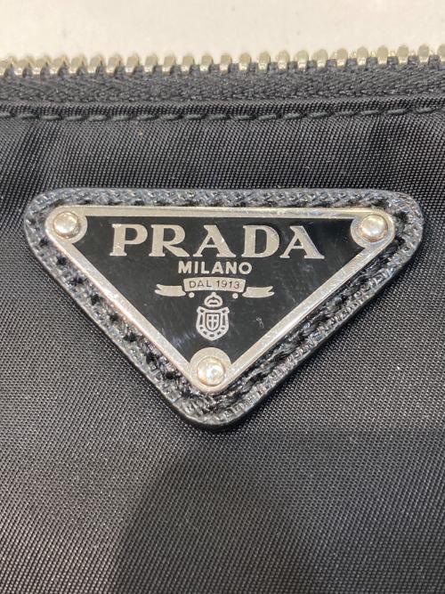 PRADA（プラダ）PRADA (プラダ) RE-NYLON ナイロンクラッチ フラットポーチ ブラックの古着・服飾アイテム