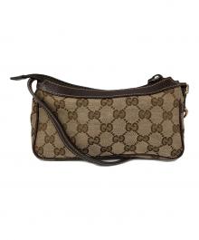 GUCCI（グッチ）の古着「GGキャンバスアクセサリーポーチ」｜ベージュ