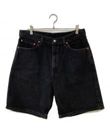 LEVI'S（リーバイス）の古着「550 RELAXED FIT BLACK DENIM SHORTS」｜ブラック