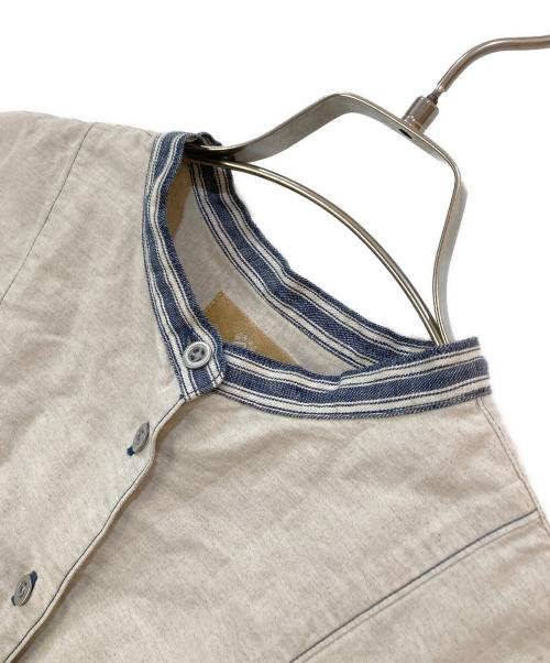 NIGEL CABOURN（ナイジェルケーボン）NIGEL CABOURN (ナイジェルケーボン) リネンシャツ ベージュ サイズ:8の古着・服飾アイテム