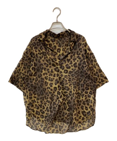 journal standard luxe（ジャーナルスタンダード ラックス）journal standard luxe (ジャーナルスタンダード ラックス) レオパローンオープンシャツ ブラウン サイズ:Freeの古着・服飾アイテム