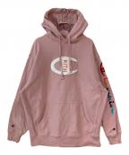 Champion×KITHチャンピオン×キス）の古着「LOGO HOODIE」｜ピンク