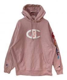 Champion×KITH（チャンピオン×キス）の古着「LOGO HOODIE」｜ピンク