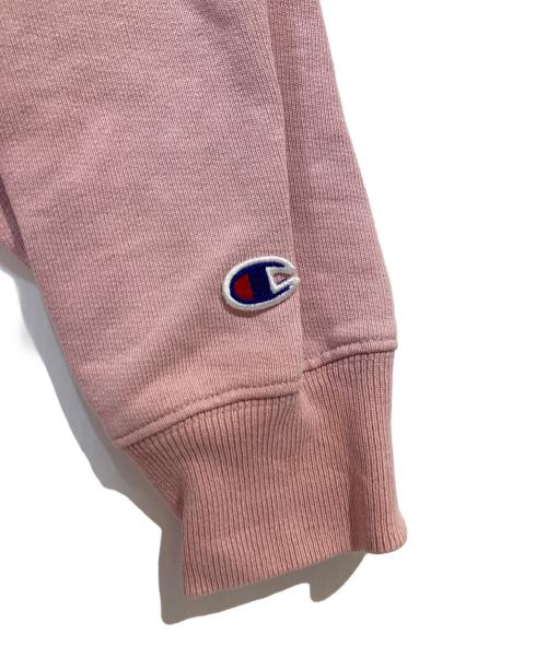 Champion（チャンピオン）Champion (チャンピオン) KITH (キス) LOGO HOODIE ピンク サイズ:Lの古着・服飾アイテム