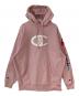 Champion（チャンピオン）の古着「LOGO HOODIE」｜ピンク