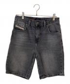 DIESELディーゼル）の古着「D-STRUKT-SHORT デニムパンツ」｜ブラック
