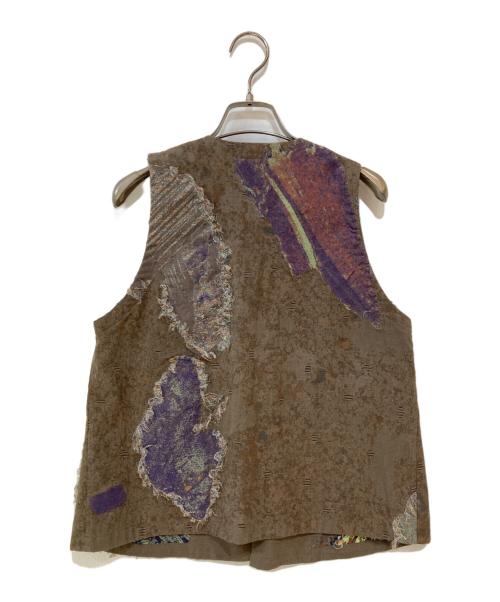 HaaT（ハート）HaaT (ハート) 総柄ベスト ブラウン サイズ:2の古着・服飾アイテム