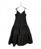 saharaサハラ）の古着「Eyelet Tiered Dress/アイレットティアードワンピース」｜ブラック