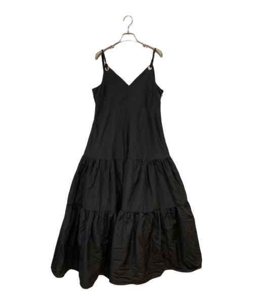 sahara（サハラ）sahara (サハラ) Eyelet Tiered Dress/アイレットティアードワンピース ブラック サイズ:Freeの古着・服飾アイテム