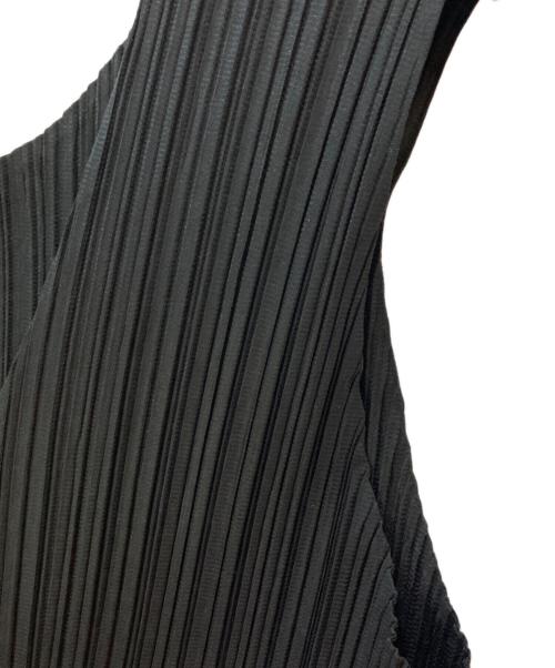 PLEATS PLEASE（プリーツプリーズ）PLEATS PLEASE (プリーツプリーズ) ノースリーブプリーツオールインワン ブラック サイズ:3の古着・服飾アイテム