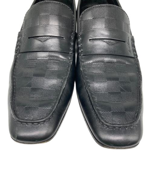 LOUIS VUITTON（ルイ ヴィトン）LOUIS VUITTON (ルイ ヴィトン) ダミエ コインローファー ブラック サイズ:7.5の古着・服飾アイテム