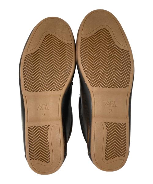 ZARA（ザラ）ZARA (ザラ) レザーデッキローファー ブラウン サイズ:24cm 未使用品の古着・服飾アイテム