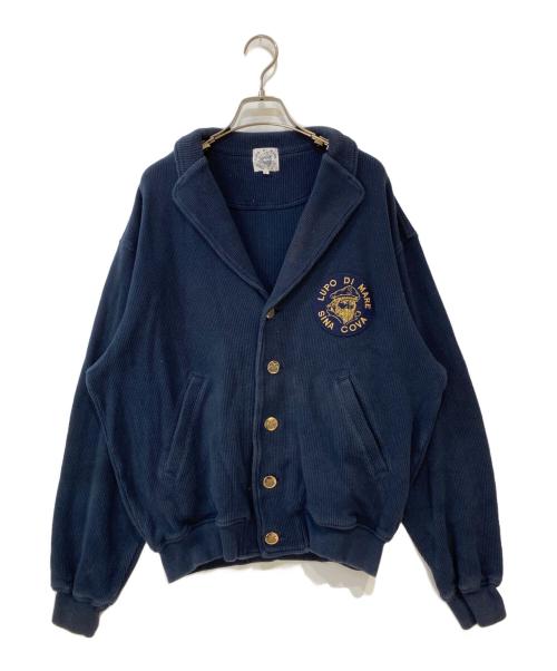 sinacova（シナコバ）sinacova (シナコバ) ワッペン刺繍ショールカラーカーディガン ネイビー サイズ:Lの古着・服飾アイテム