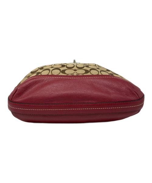 COACH（コーチ）COACH (コーチ) ターンロックシグネチャーショルダーバッグ ベージュの古着・服飾アイテム
