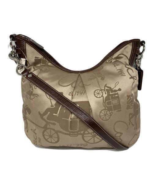 COACH（コーチ）COACH (コーチ) ホースアンドキャリッジホーボー ショルダーバッグ ベージュの古着・服飾アイテム