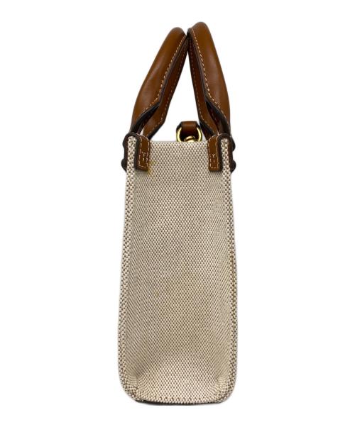 TORY BURCH（トリーバーチ）TORY BURCH (トリーバーチ) Break Canvas ブレイクキャンバス 2WAYショルダーバッグ ブラウンの古着・服飾アイテム