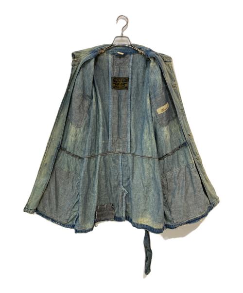 POLO RALPH LAUREN（ポロ・ラルフローレン）POLO RALPH LAUREN (ポロ・ラルフローレン) Loose Denim Safari Jacket ダメージ加工デニムサファリジャケット インディゴ サイズ:Lの古着・服飾アイテム