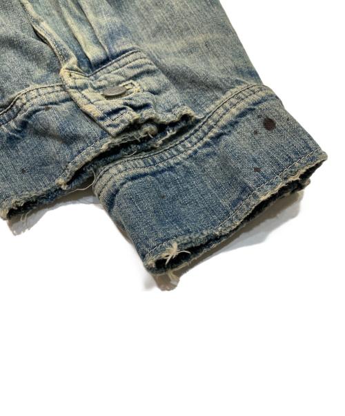 POLO RALPH LAUREN（ポロ・ラルフローレン）POLO RALPH LAUREN (ポロ・ラルフローレン) Loose Denim Safari Jacket ダメージ加工デニムサファリジャケット インディゴ サイズ:Lの古着・服飾アイテム