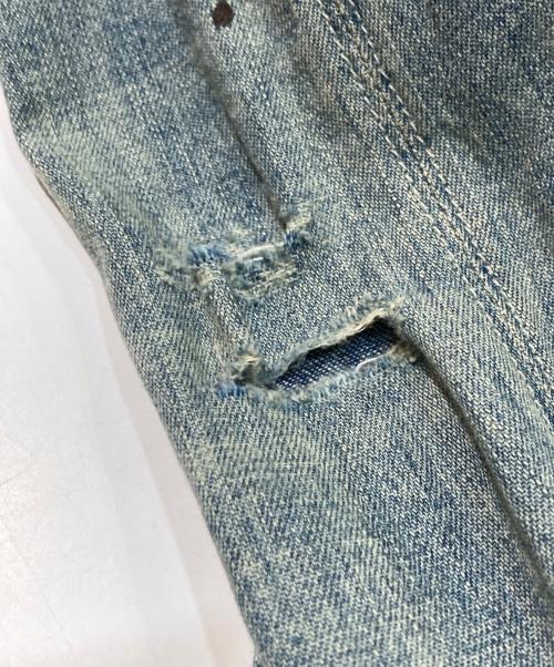 POLO RALPH LAUREN（ポロ・ラルフローレン）POLO RALPH LAUREN (ポロ・ラルフローレン) Loose Denim Safari Jacket ダメージ加工デニムサファリジャケット インディゴ サイズ:Lの古着・服飾アイテム