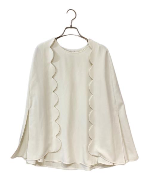 CADUNE（カデュネ）CADUNE (カデュネ) 2WAYスカラップケープブラウス アイボリー サイズ:36の古着・服飾アイテム