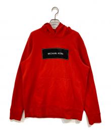 MICHAEL KORS（マイケルコース）の古着「ロゴ コットンブレンド フーディー」｜レッド