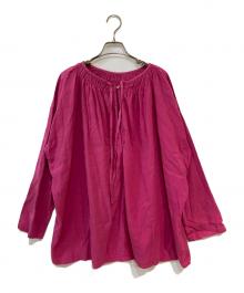 nest Robe（ネストローブ）の古着「近江晒目メニーギャザースモックブラウス」｜ピンク
