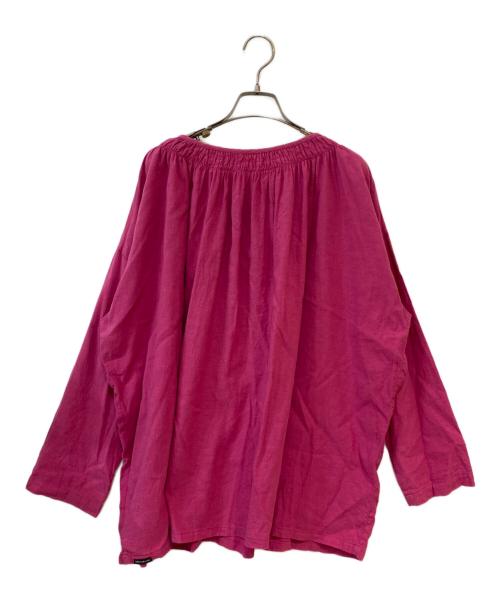 nest Robe（ネストローブ）nest Robe (ネストローブ) 近江晒目メニーギャザースモックブラウス ピンク サイズ:Freeの古着・服飾アイテム