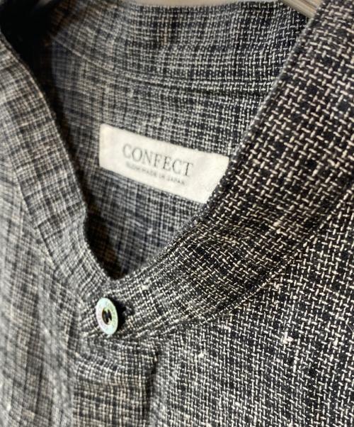 nestrobe confect（ネストローブ コンフェクト）nestrobe confect (ネストローブ コンフェクト) コットンリネン ネップピンチェックシャツ ブラウン サイズ:4の古着・服飾アイテム