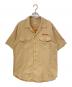 SUGAR CANE（シュガーケーン）の古着「COKE STRIPE WORK SHIRT with EMBROIDERED」｜ベージュ