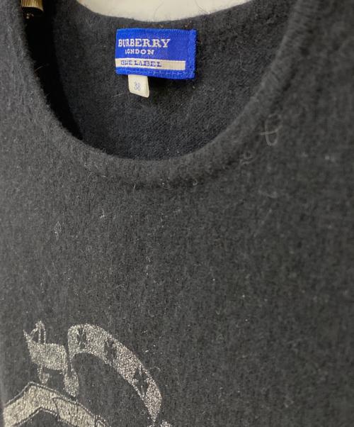 BURBERRY BLUE LABEL（バーバリー ブルー レーベル）BURBERRY BLUE LABEL (バーバリー ブルー レーベル) ラインストーンニットベスト ブラック サイズ:38の古着・服飾アイテム