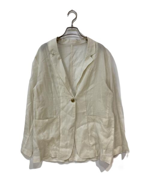 Spick and Span（スピック＆スパン）Spick and Span (スピック＆スパン) ラミーミックスシアージャケット アイボリー サイズ:36の古着・服飾アイテム
