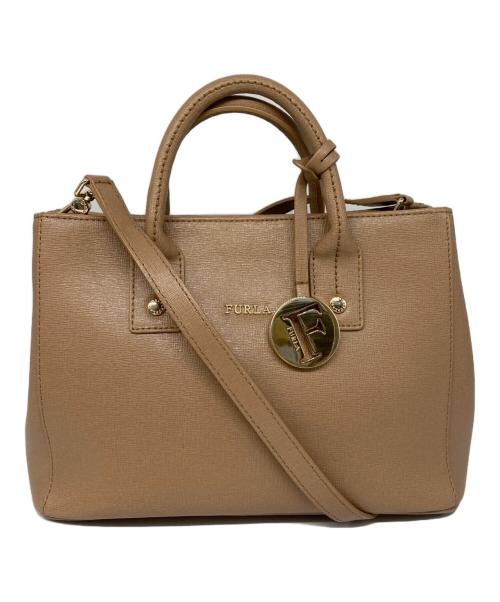 FURLA（フルラ）FURLA (フルラ) リンダミニ ハンドバッグ ベージュの古着・服飾アイテム