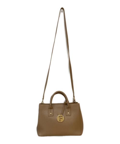 FURLA（フルラ）FURLA (フルラ) リンダミニ ハンドバッグ ベージュの古着・服飾アイテム