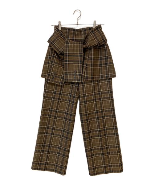 THE TOE（ザ・トゥー）THE TOE (ザ・トゥー) BUCKINGHAM PANTS ブラウン サイズ:Sの古着・服飾アイテム