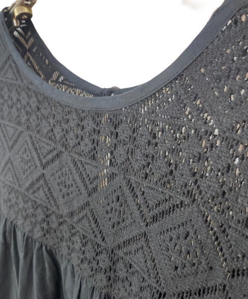 Spick and Span（スピック＆スパン）Spick and Span (スピック＆スパン) HYUレースギャザーワンピース ブラック サイズ: Freeの古着・服飾アイテム