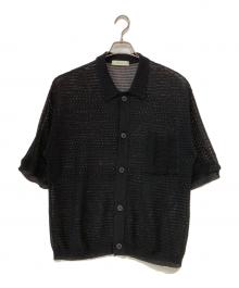 PUBLIC TOKYO（パブリックトウキョウ）の古着「ショートスリーブメッシュシアーポロシャツ」｜ブラック