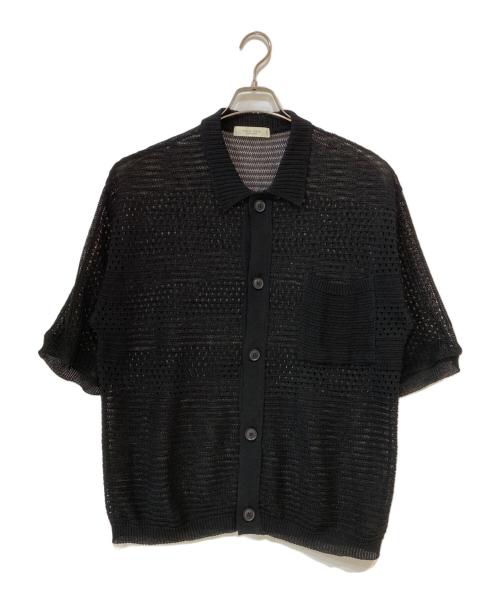 PUBLIC TOKYO（パブリックトウキョウ）PUBLIC TOKYO (パブリックトウキョウ) ショートスリーブメッシュシアーポロシャツ ブラック サイズ:2の古着・服飾アイテム