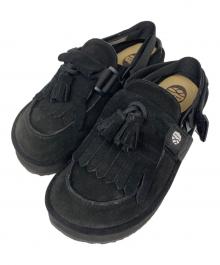 shaka（シャカ）の古着「MOC MULE TASSEL SUEDE サンダル」｜ブラック