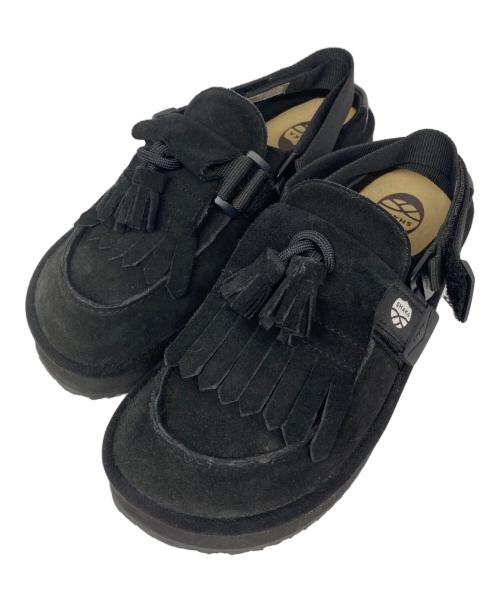shaka（シャカ）shaka (シャカ) MOC MULE TASSEL SUEDE サンダル ブラック サイズ:25cmの古着・服飾アイテム