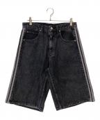 adidasアディダス）の古着「FIREBIRD ADICOLOR DENIM SHORTS」｜ブラック