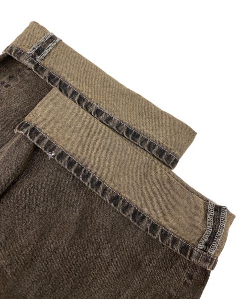 SEEKSOLE（シークソール）SEEKSOLE (シークソール) over dye buggy denim グレー サイズ:Lの古着・服飾アイテム
