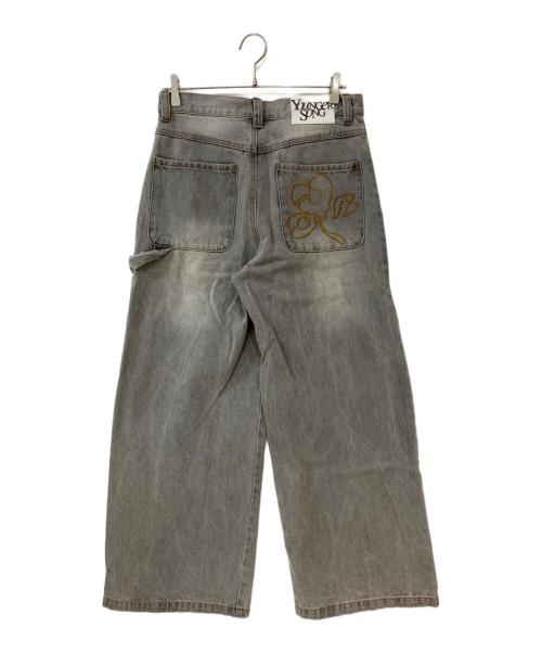 YOUNGER SONG（ヤンガーソング）YOUNGER SONG (ヤンガーソング) Clover logo buggy denim グレー サイズ:Mの古着・服飾アイテム