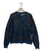 Ameriアメリ）の古着「DEVORER FLOWER SHEER TOP」｜ネイビー