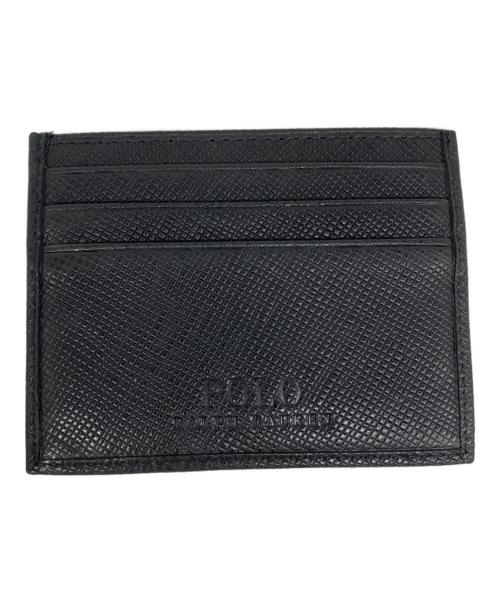 POLO RALPH LAUREN（ポロ・ラルフローレン）POLO RALPH LAUREN (ポロ・ラルフローレン) サフィアーノ レザー カード ケース ブラックの古着・服飾アイテム