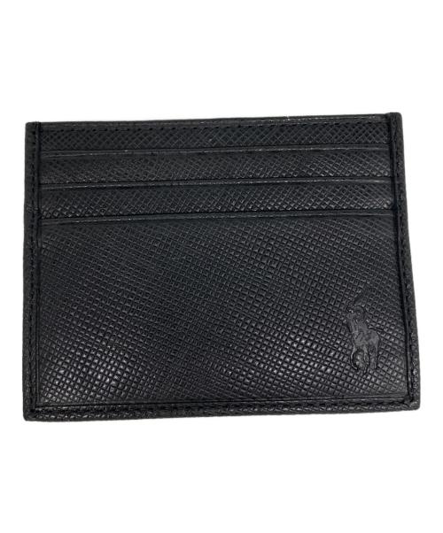 POLO RALPH LAUREN（ポロ・ラルフローレン）POLO RALPH LAUREN (ポロ・ラルフローレン) サフィアーノ レザー カード ケース ブラックの古着・服飾アイテム